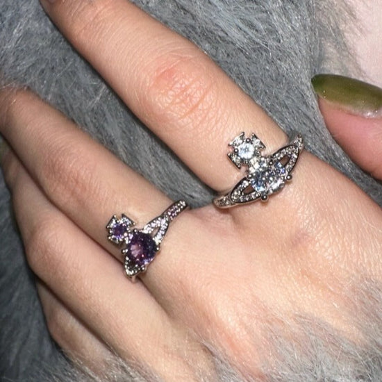 Sparkling Planet Zircon Ring