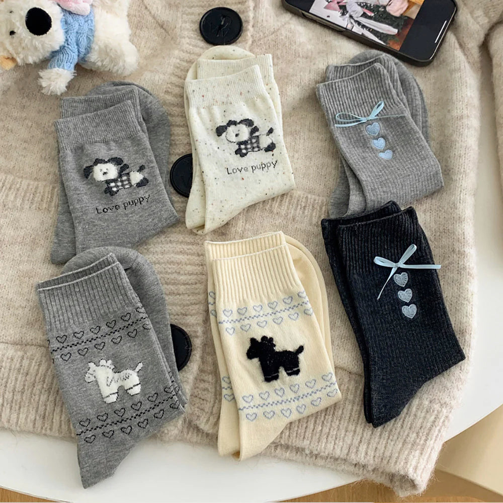 Korean Flocking Horse Socks