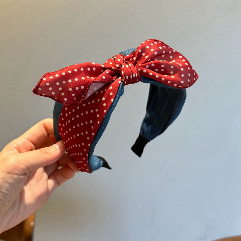 Polka Dot Bow Headband