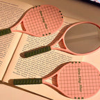 Tennis Racket Portable Makeup Mirror