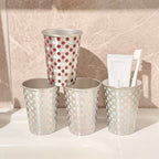 Polka Dot Steel Toothbrush Cup