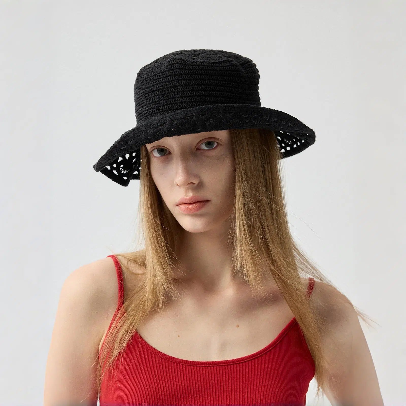 Retro Knitted Bucket Hat