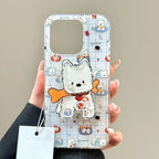Plaid Westie Grip Phone Case