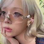 Rimless Y2K Fashion Sunglasses - Modomu