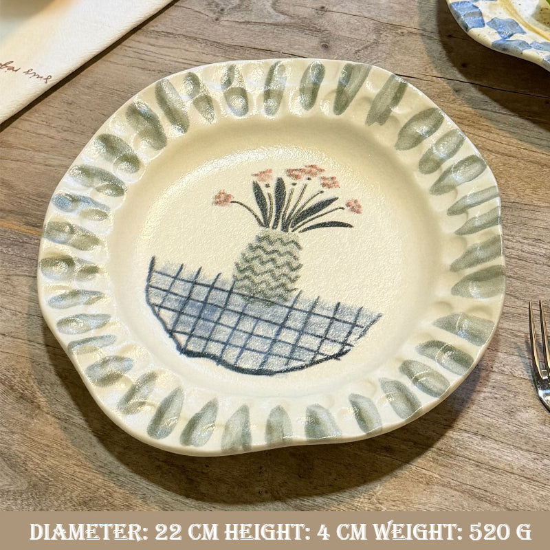 Hand-Pinched Ceramic Plate