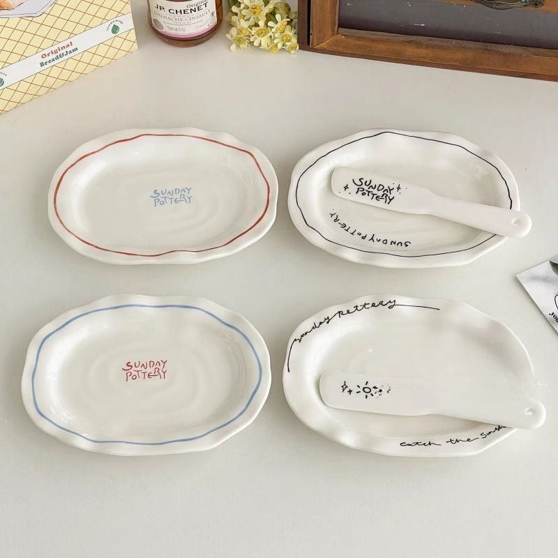 Irregular Ceramic Dessert Plate - Modomu