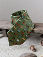 Hand Printed Retro Pattern Tie - Modomu