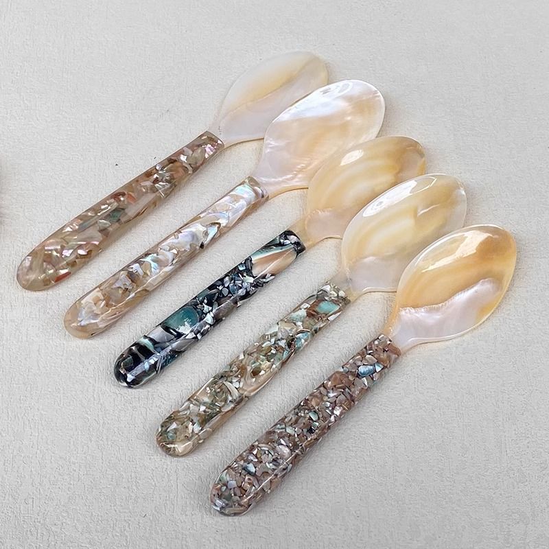 Mother-of-Pearl Mosaic Serving Spoon
