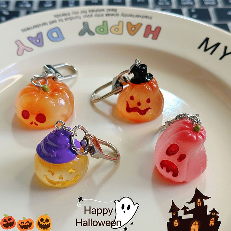 Glowing Pumpkin Bag Charm