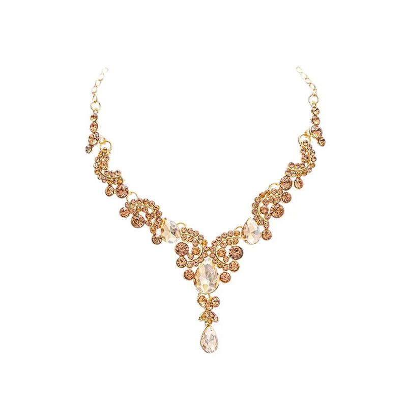 Shimmering Teardrop Statement Necklace - Modomu