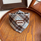 Pet Plaid Triangle Bandana Bib