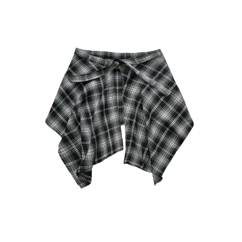 Unisex Plaid Layered Skirt - Modomu
