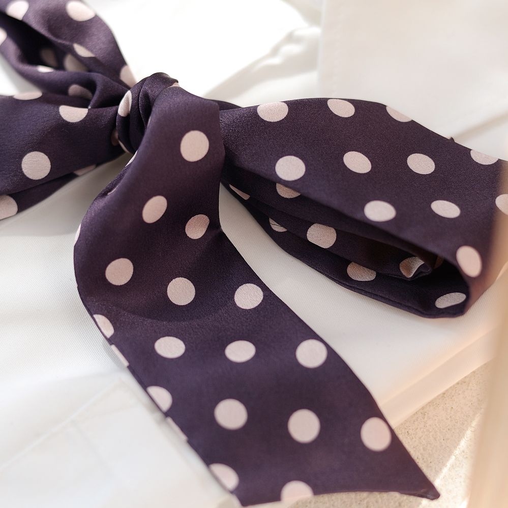 Retro Polka Dot Silk Tie - Modomu