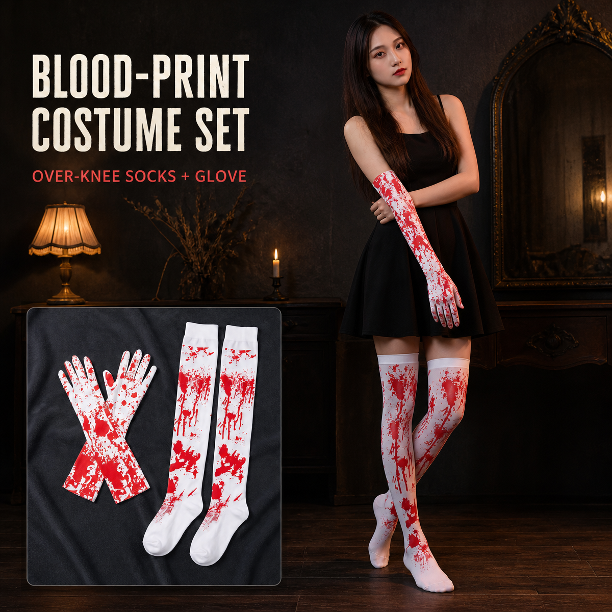 Blood Splatter Sock Set