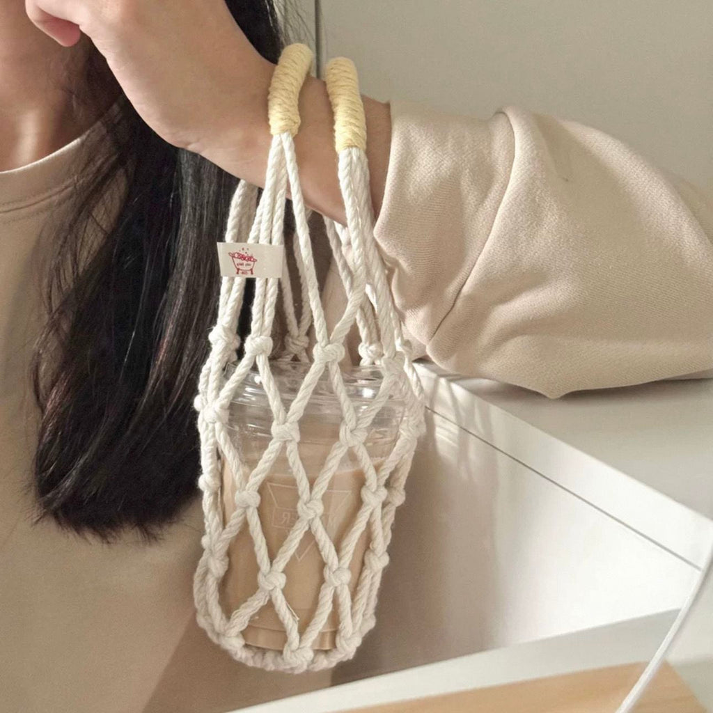 Handwoven Cup Sleeve Carrier