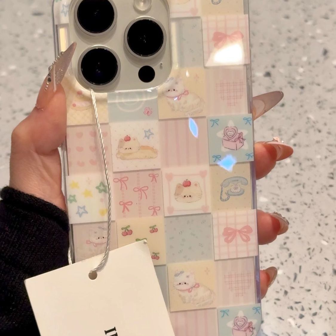 Bow Cat Plaid Phone Case