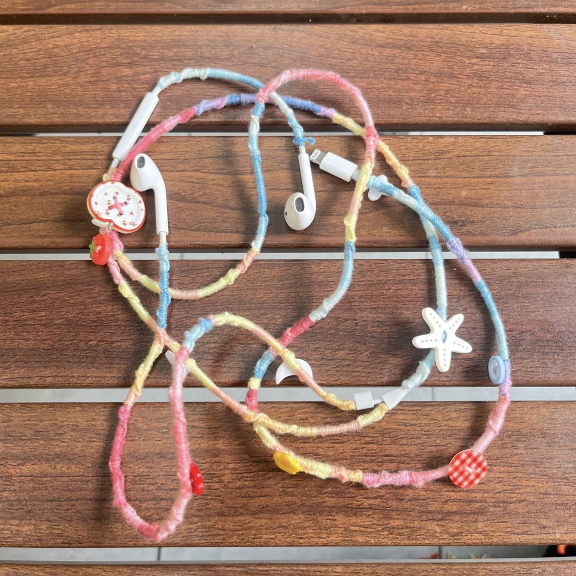 Rainbow Braided Earphone Cord Kit