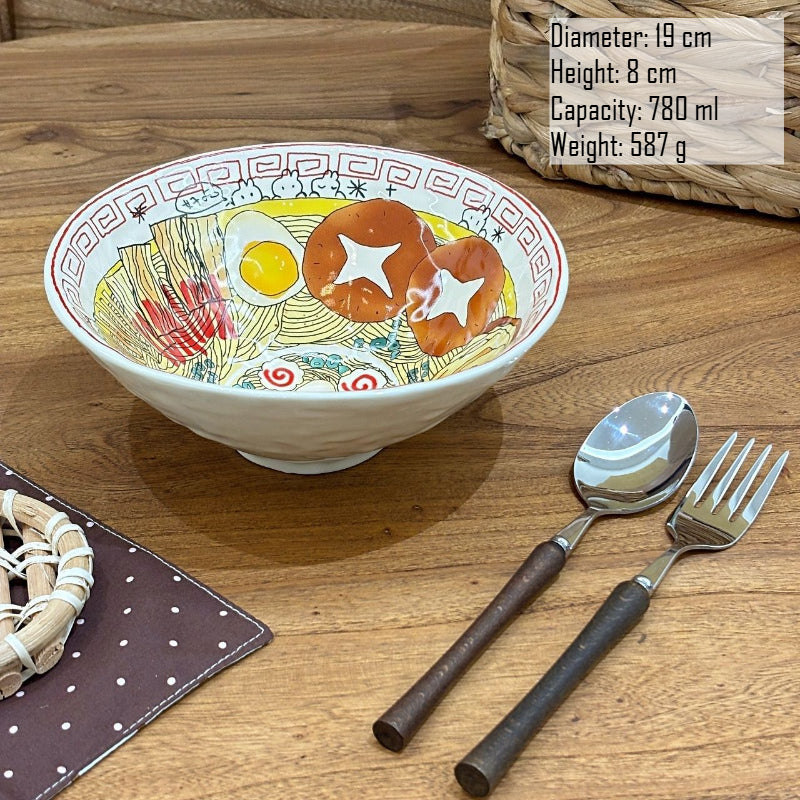 Hand-Painted Japanese Ramen Bowl