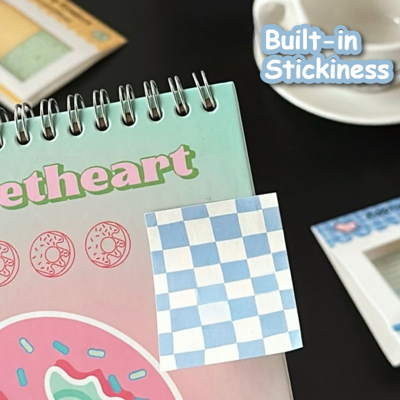 Plaid Sticky Notes Minimal Desk - Modomu