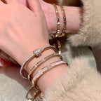 Zircon Charm Titanium Bracelet - Modomu