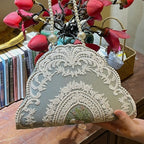 French Lace Pearl Evening Bag