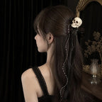 Skull Ribbon Streamer Clip