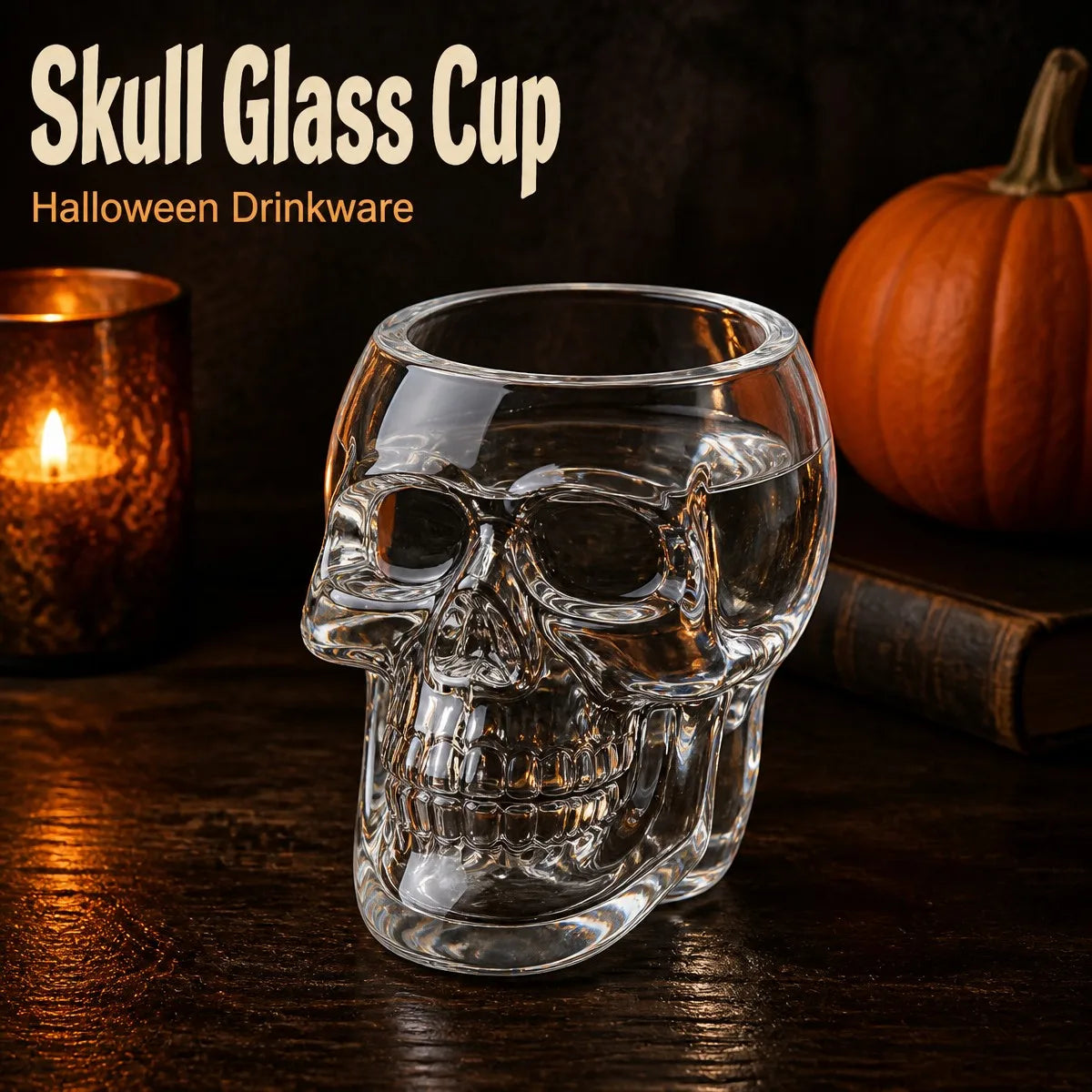 Skull Shaped Drinking Glass
