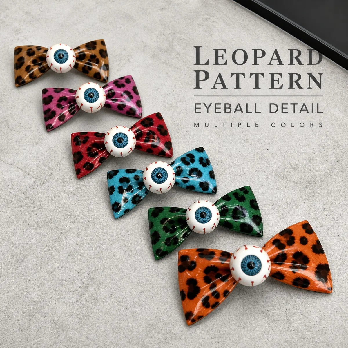 Leopard Eyeball Bow Clip