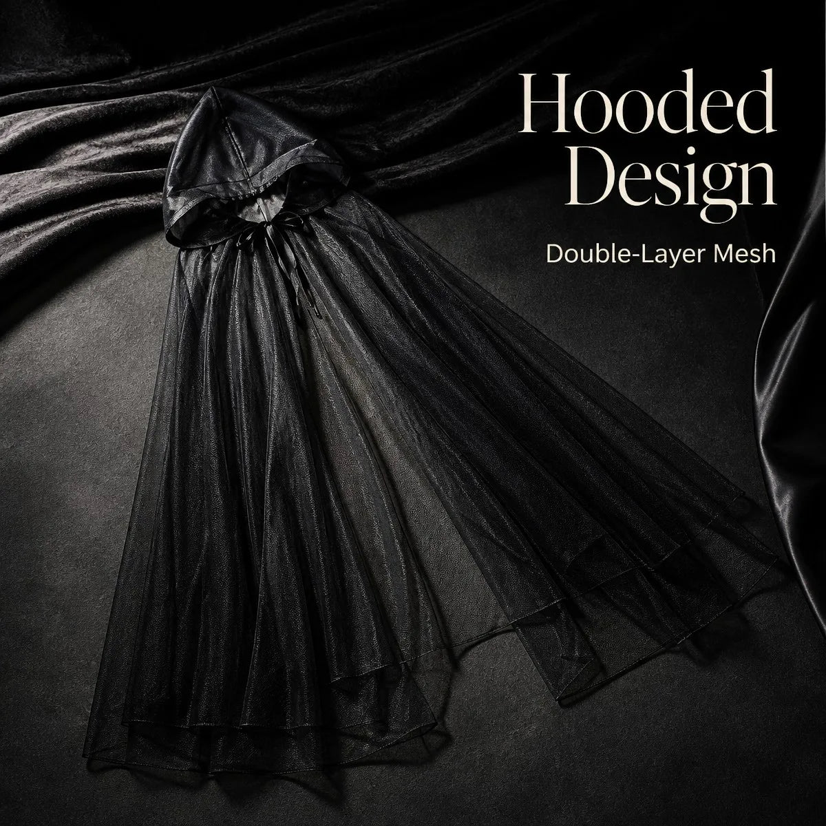 Sheer Hooded Ghost Cape