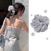 Satin Gray Ponytail Headband