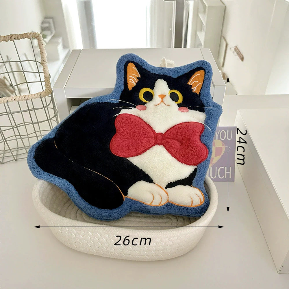 Cute Cat Hand Towel