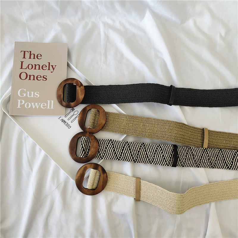 Elastic Round Buckle Waist Belt - Modomu