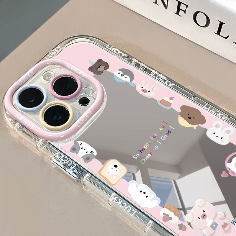 Pink Animal Mirror Phone Case