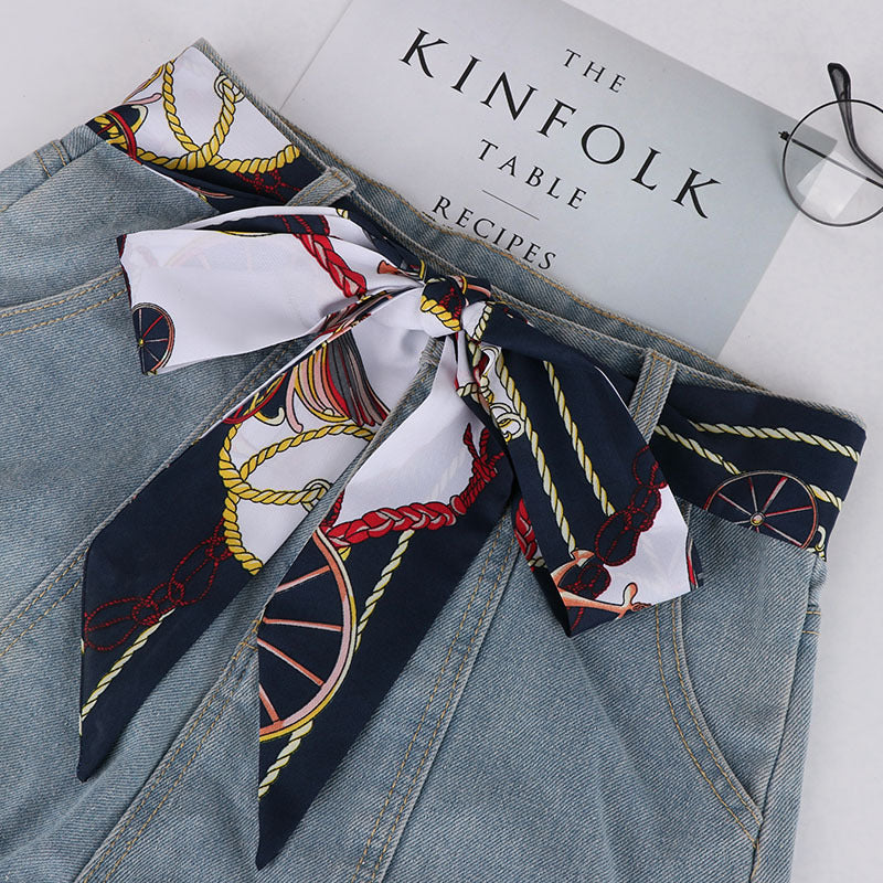 Women’s Patterned Skinny Scarf - Modomu