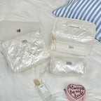Quilted Bow Makeup Bag
