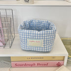 Quilted Fabric Desktop Storage Basket
