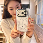 Line Bunny Clock Phone Case