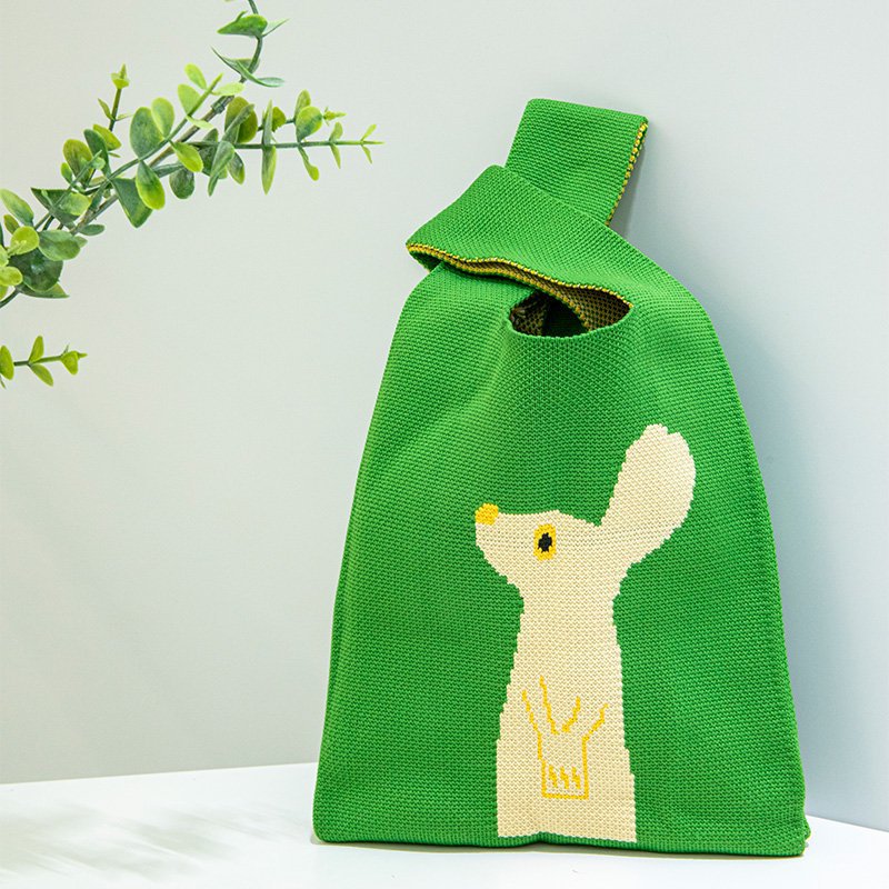 Knitted Animal Tote Bucket Bag - Modomu