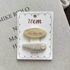 Korean Embroidered Flower Hair Clip - Modomu