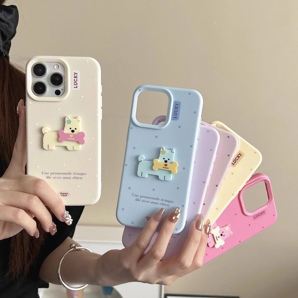 Lucky Pup Polka Dot iPhone Case