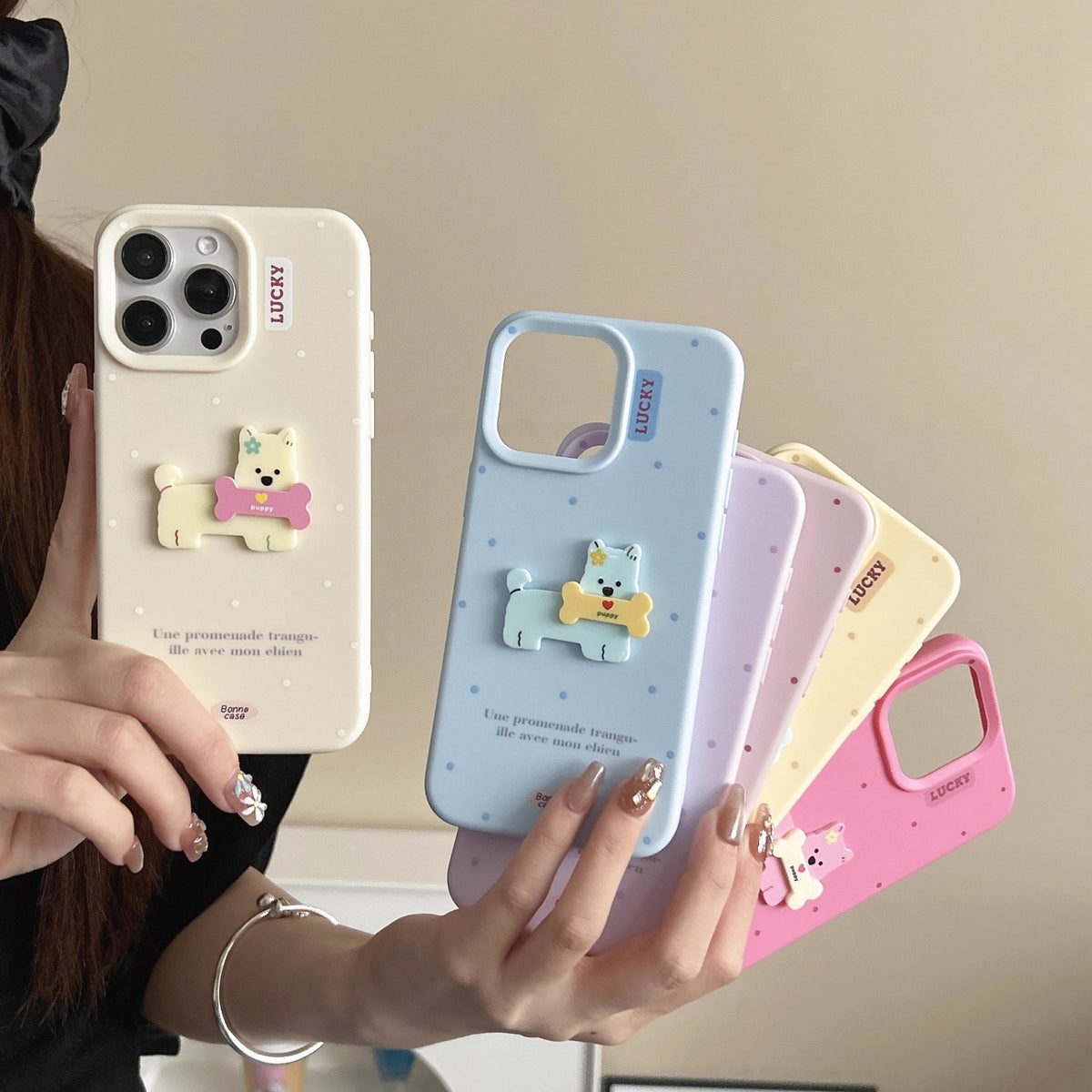 Lucky Pup Polka Dot iPhone Case