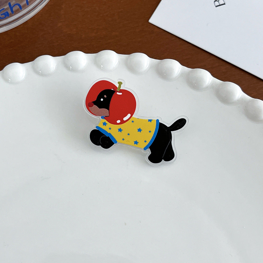 Cute Puppy Acrylic Brooch - Modomu