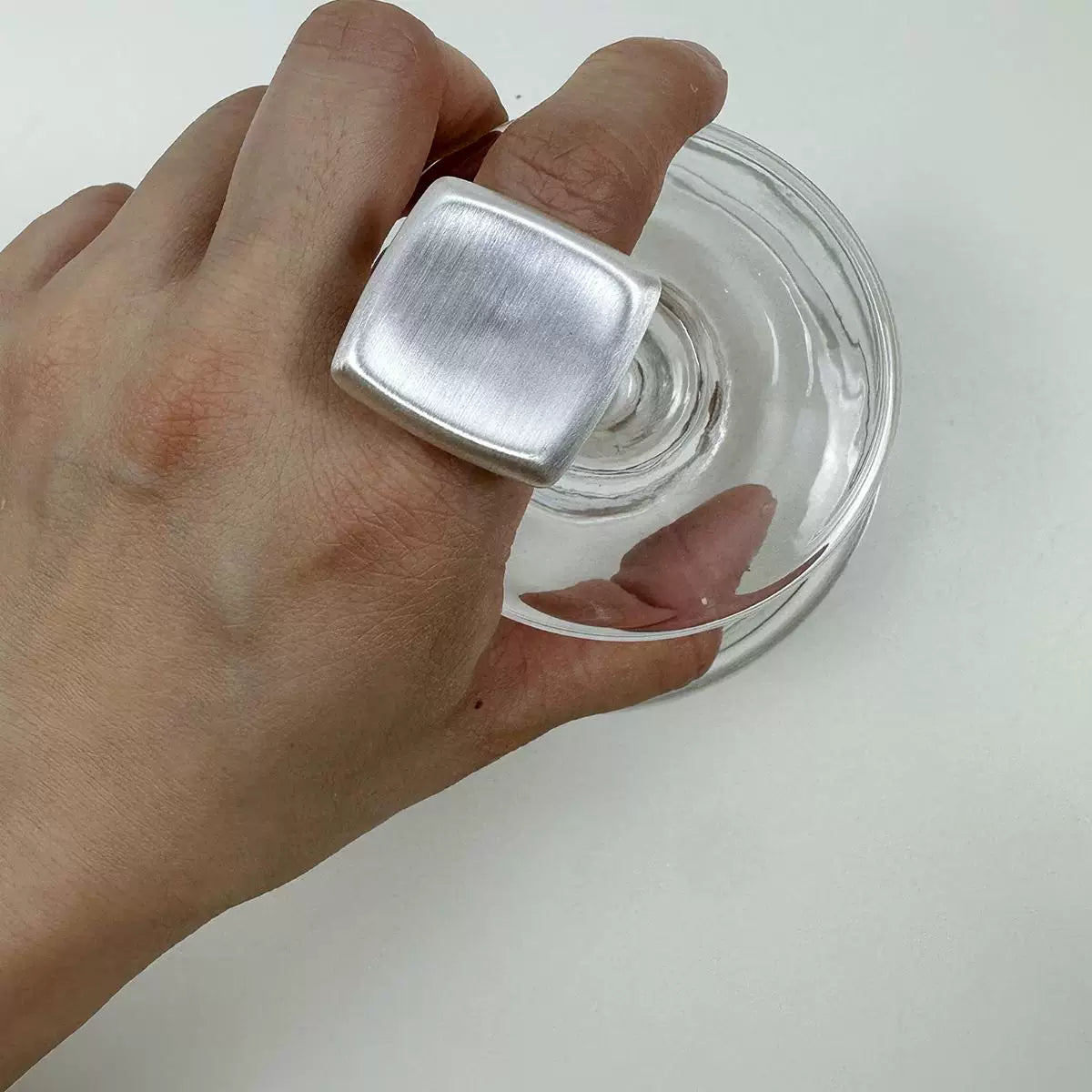 Brushed Metal Statement Ring - Modomu