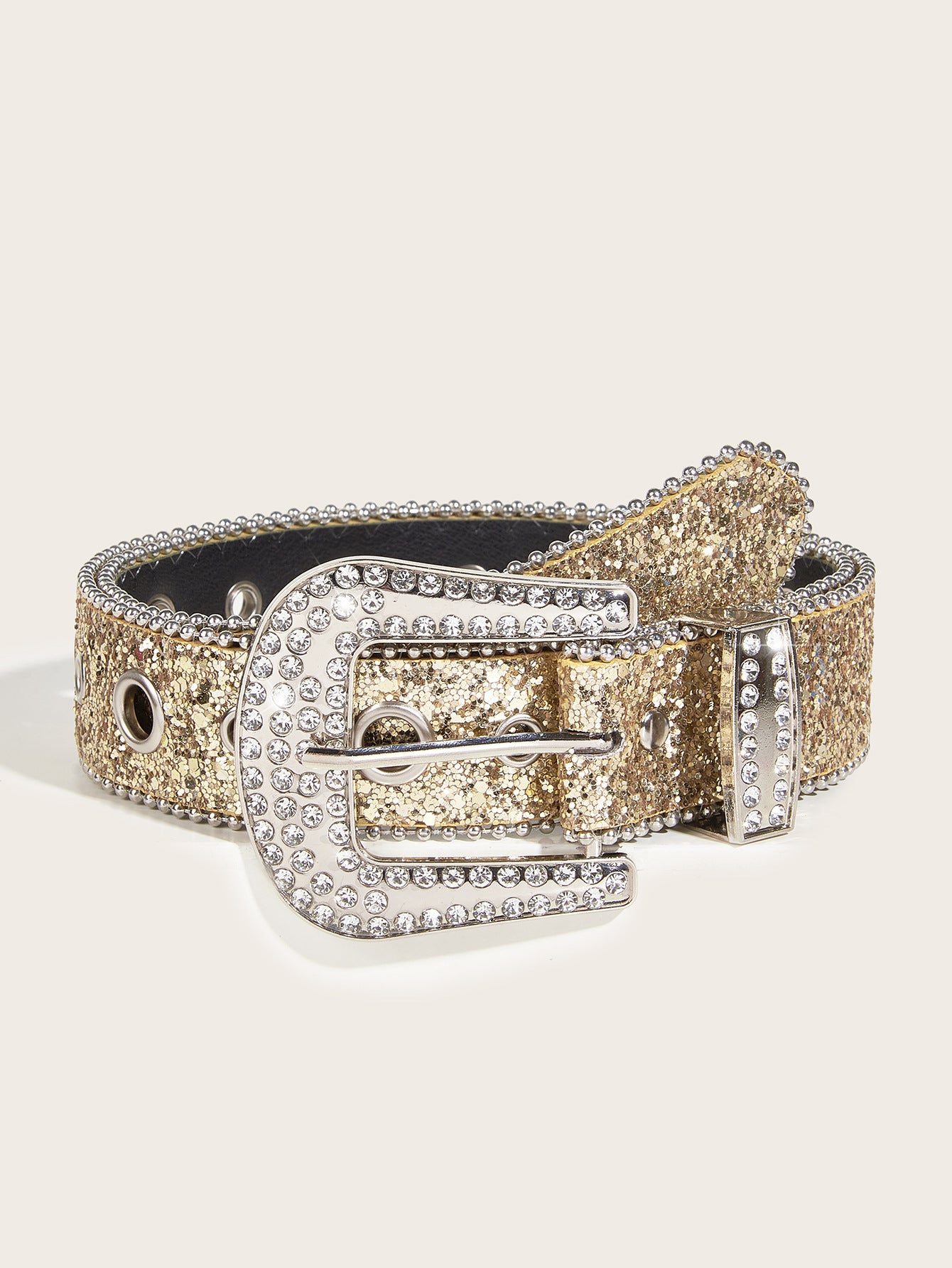 Rhinestone Wide Fashion Belt - Modomu