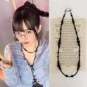 Black Agate Gradual Beaded Necklace