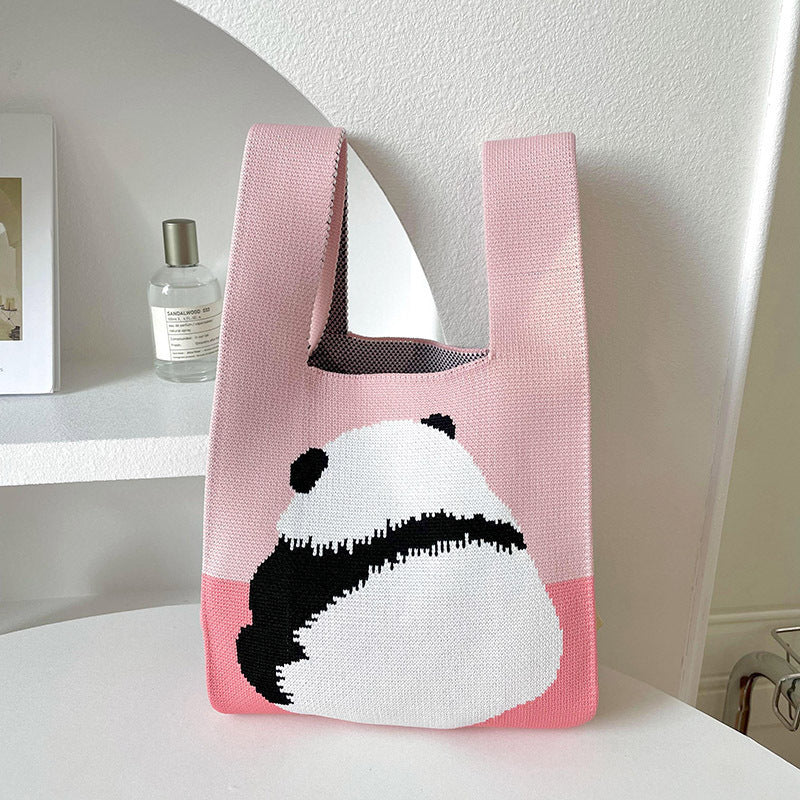 Knitted Animal Tote Bucket Bag - Modomu