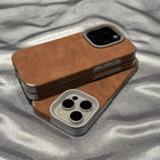 Saddle Tan Leather-Look iPhone Case