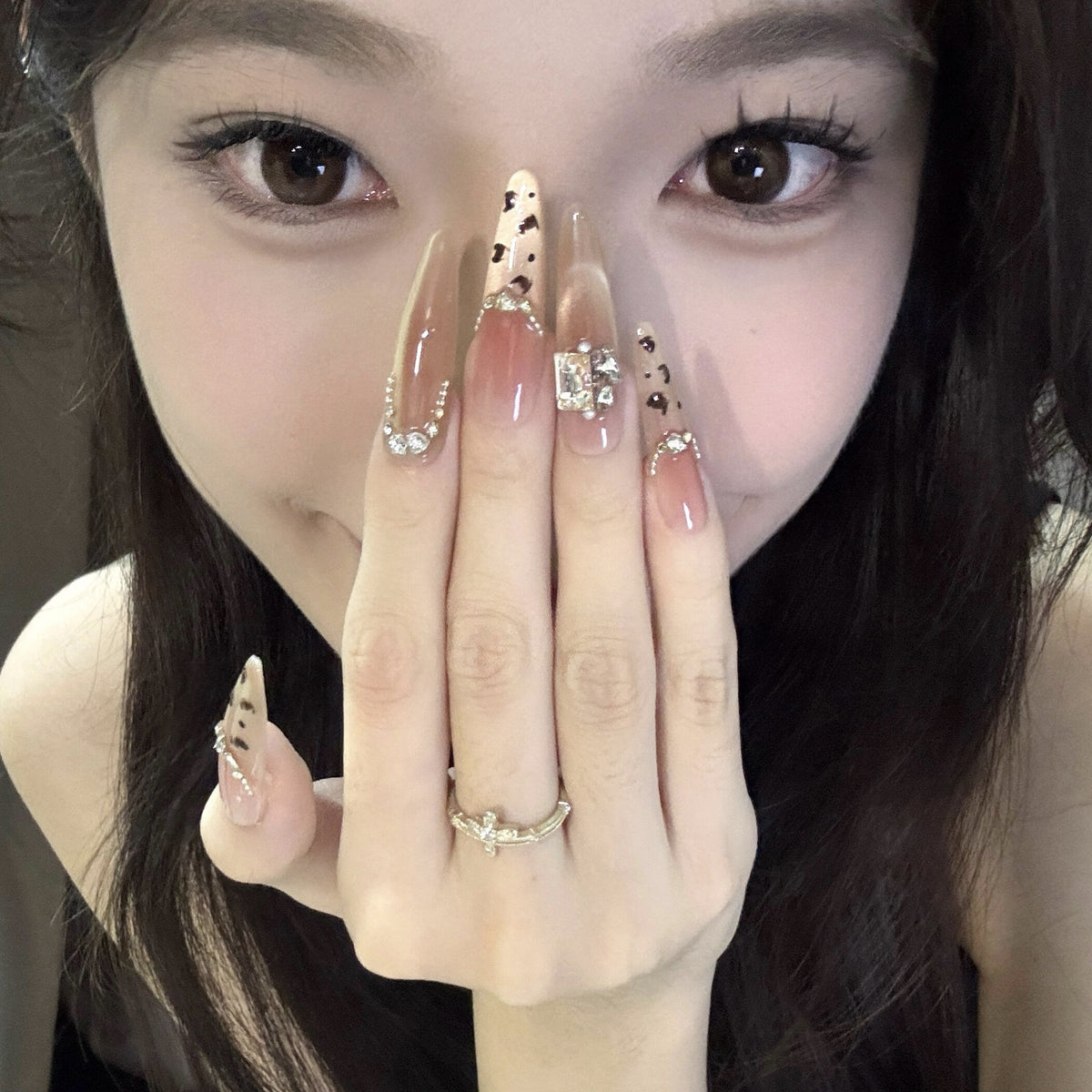Leopard Chain Press On Nails