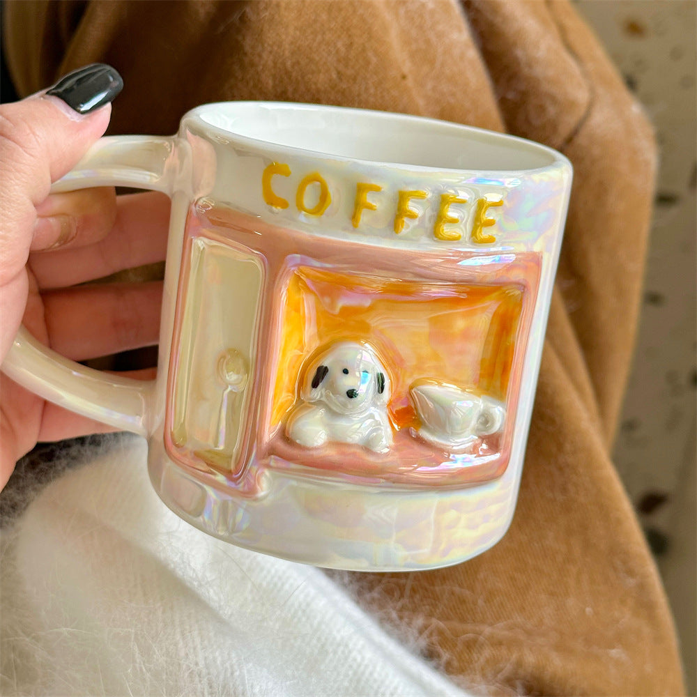 Ceramic Puppy Relief Mug - Modomu