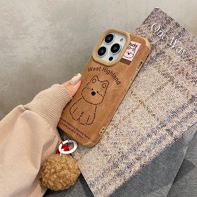 Brown Westie Sketch iPhone Case